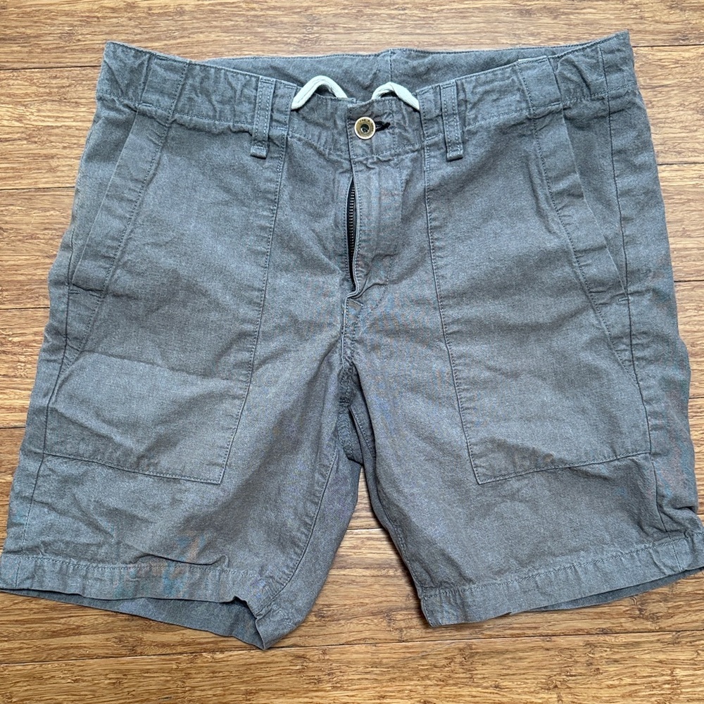 rag & bone women  Slate Gray Flat Front Drawstring Shorts